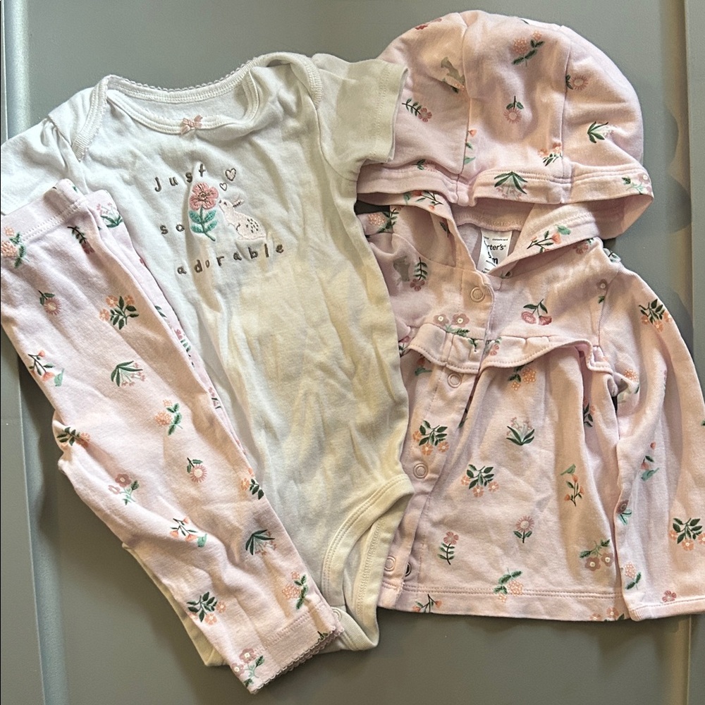 Adorable Pink Floral Kids Set